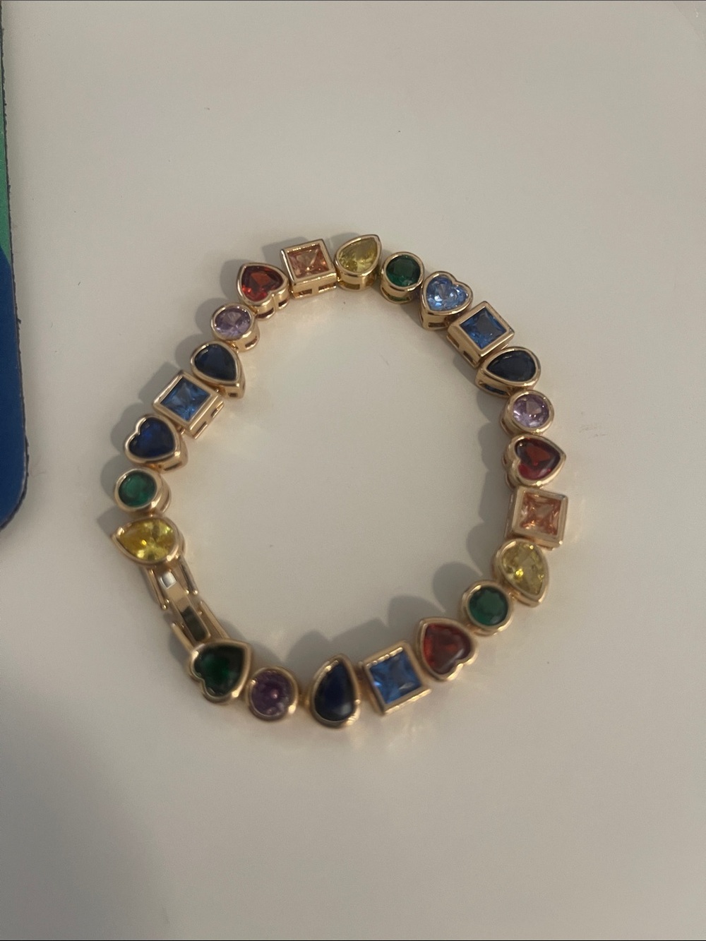 Camila Coelho Gold Multicolor Gemstone Bracelet